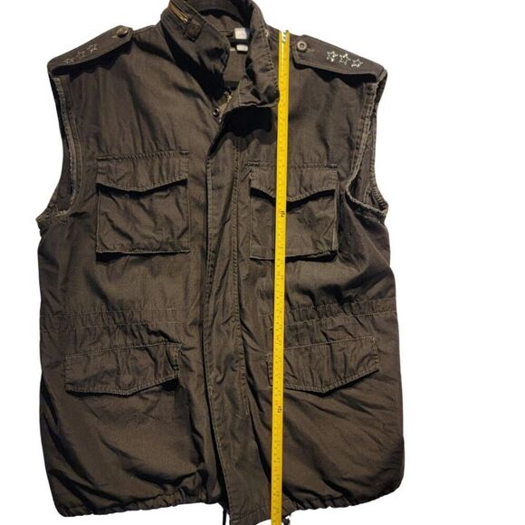 *RARE Vintage* FITIGUES SURPLUS Sleeveless Jacket Mens/Unisex M Military Grunge - Picture 13 of 16